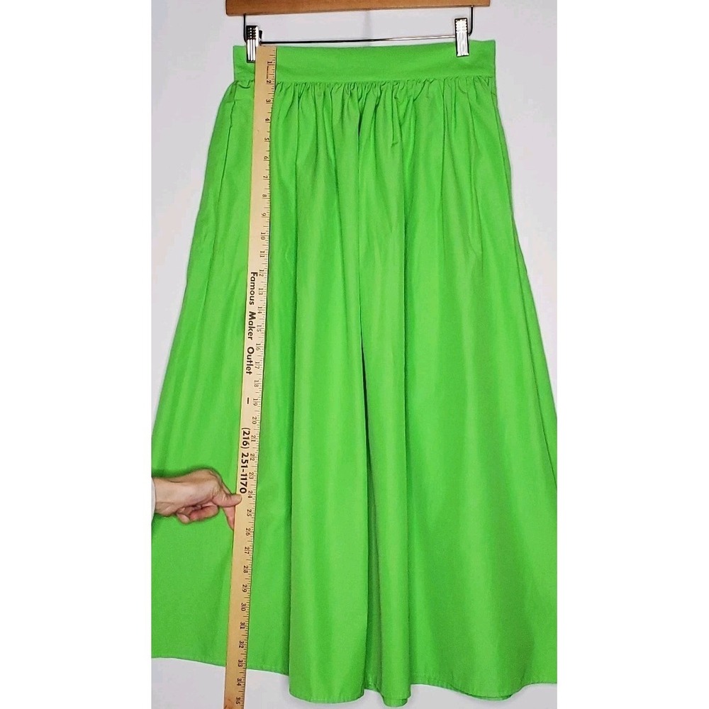 H&M Maxi Skirt 4 Full Bright Neon Farmhouse Cottagecore Dopamine Broomstick 28 - Picture 7 of 8